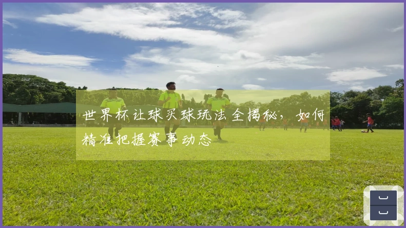 世界杯让球买球玩法全揭秘，如何精准把握赛事动态
